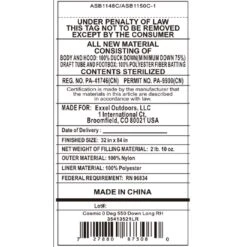 Kelty Cosmic 0 Deg 550 Down Sleeping Bag, Long Size, Right-Hand -Kelty Camping Shop kelty cosmic 0 deg 550 down sleeping bag long size right hand 124