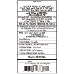 Kelty Cosmic 40 Deg 550 Down Sleeping Bag, Regular Size, Right-Hand -Kelty Camping Shop kelty cosmic 40 deg 550 down sleeping bag regular size right hand 110