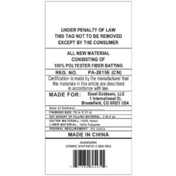 Kelty Cosmic Synthetic 0 Deg Sleeping Bag - Regular -Kelty Camping Shop kelty cosmic synthetic 0 deg sleeping bag regular 141