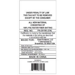 Kelty Cosmic Synthetic 20 Deg Sleeping Bag - Long -Kelty Camping Shop kelty cosmic synthetic 20 deg sleeping bag long 133