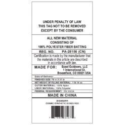 Kelty Cosmic Synthetic 20 Deg Sleeping Bag - Regular -Kelty Camping Shop kelty cosmic synthetic 20 deg sleeping bag regular 135