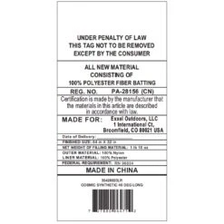 Kelty Cosmic Synthetic 40 Deg Sleeping Bag - Long -Kelty Camping Shop kelty cosmic synthetic 40 deg sleeping bag long 122