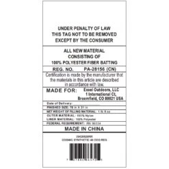 Kelty Cosmic Synthetic 40 Deg Sleeping Bag - Regular -Kelty Camping Shop kelty cosmic synthetic 40 deg sleeping bag regular 122