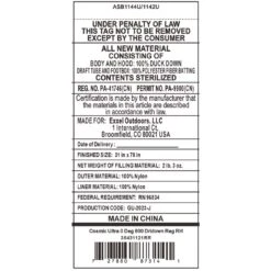 Kelty Cosmic Ultra 0 Deg 800 DriDown Sleeping Bag, Regular Size, Right-Hand 13 Kelty Cosmic Ultra 0 Deg 800 DriDown Sleeping Bag, Regular Size, Right-Hand -Kelty Camping Shop kelty cosmic ultra 0 deg 800 dridown sleeping bag regular size right hand 140